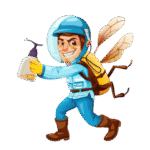 pngtree cartoon pest control hygienist disinfectant png image 13587822