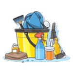 pngtree caution cleaning cartoon png image 10157933